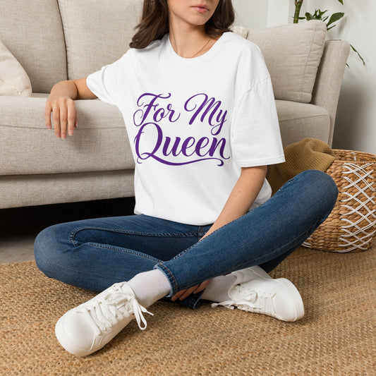 For My Queen Purple Script Tee