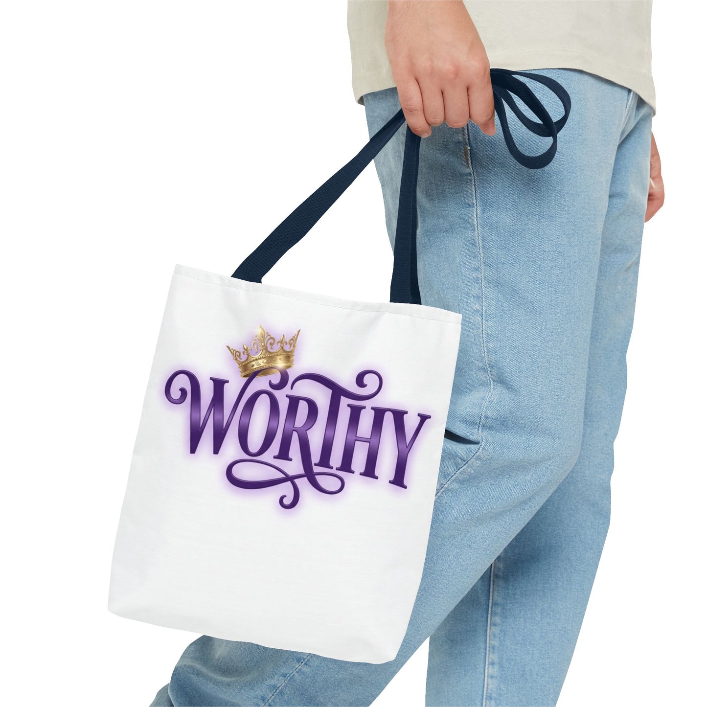 WORTHY Tote Bag with Black Handles