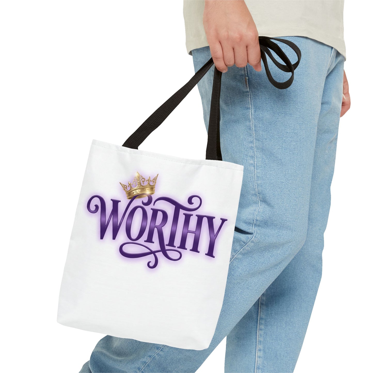 WORTHY Tote Bag with Black Handles