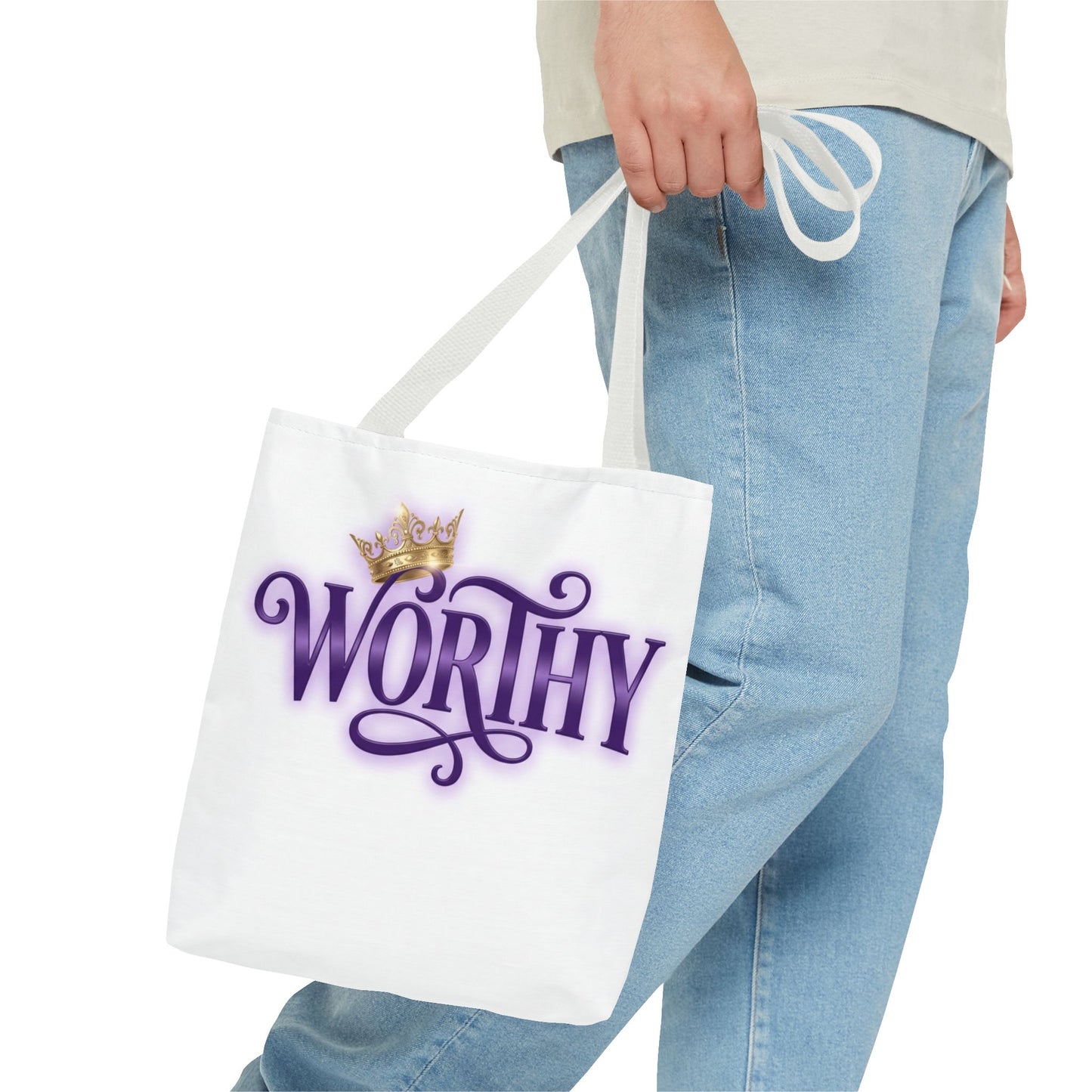 WORTHY Tote Bag with Black Handles