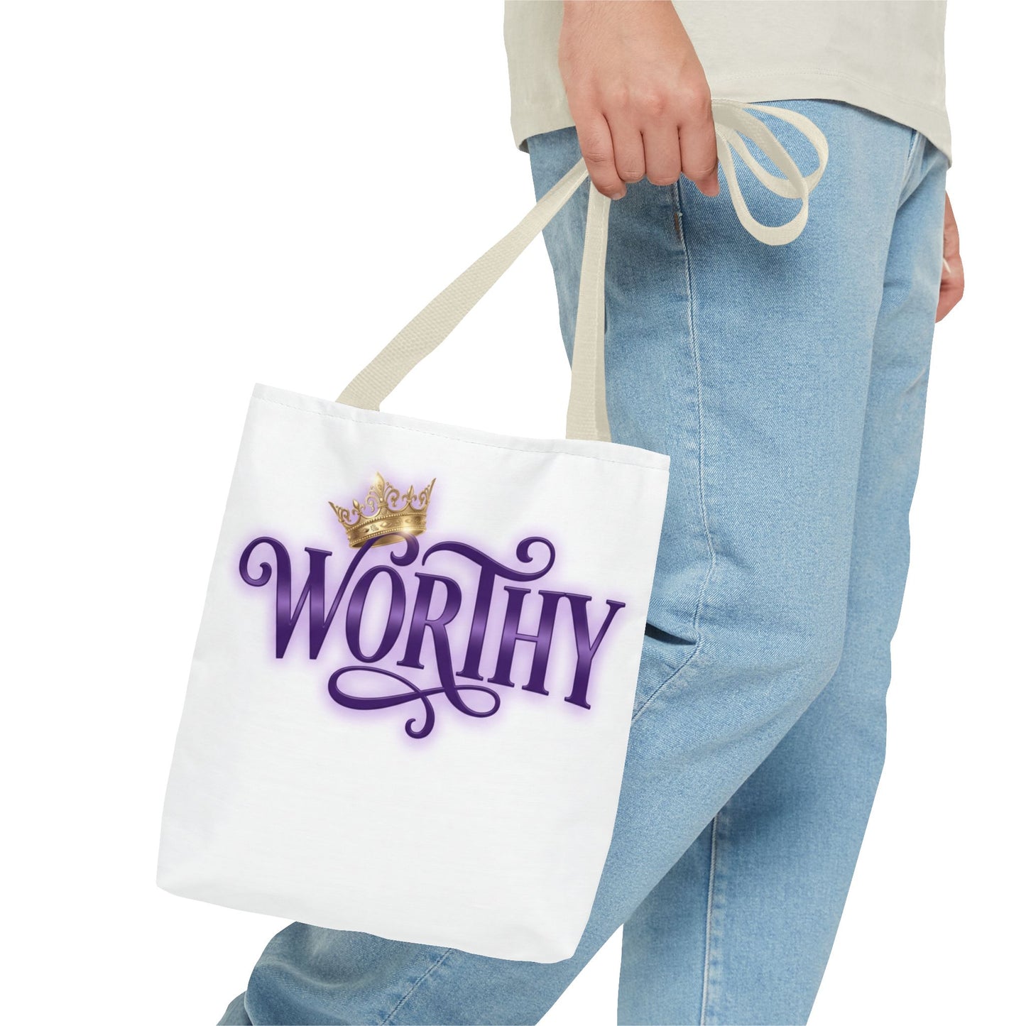 WORTHY Tote Bag with Black Handles