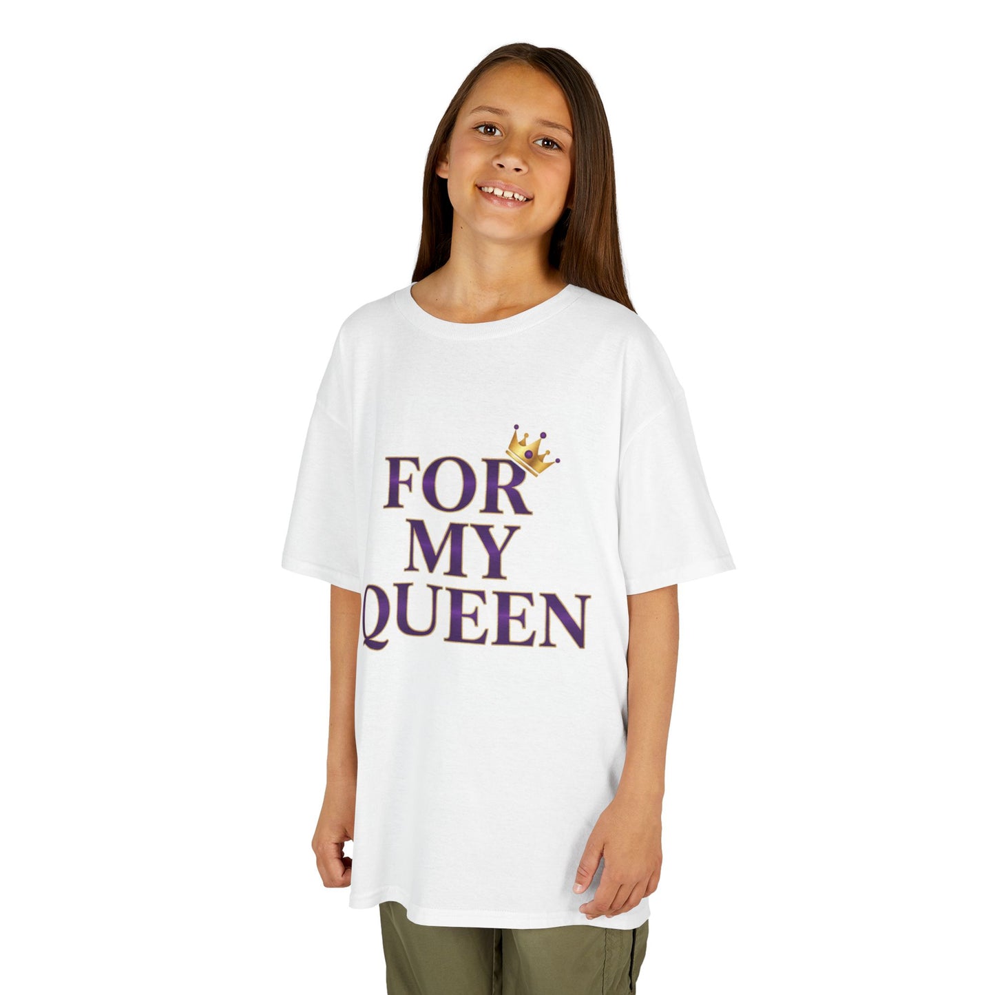 Kids 'For My Queen' T‑Shirt — Crown Graphic Tee for Daughters